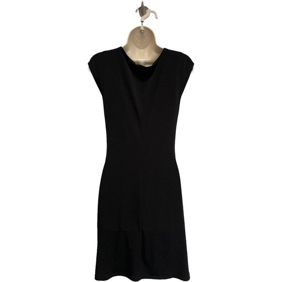 Muse for Boston Proper Black Jersey Knit Dress Gathered & Draped 4 NWT - Picture 4 of 6